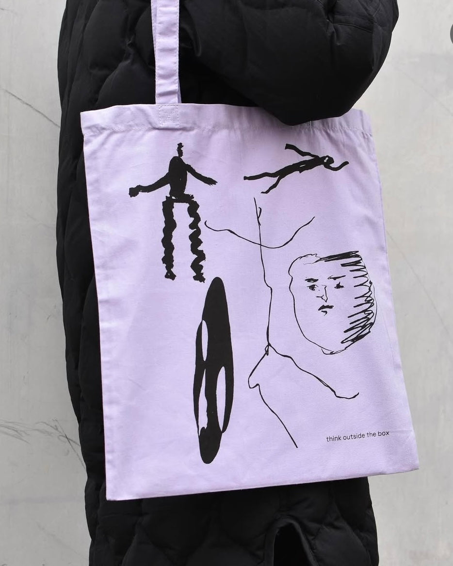 Think outside the box tote bag