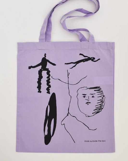 Think outside the box tote bag