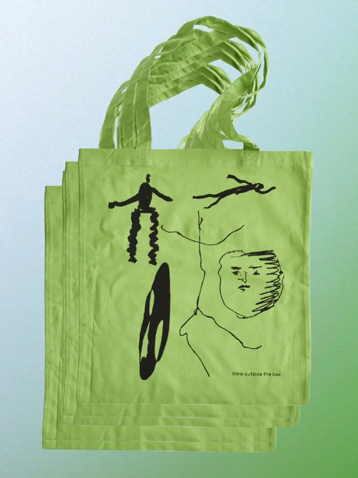 Thing outside the box tote bag