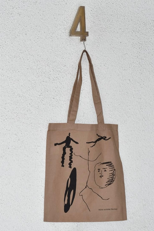 Think outside the box tote bag